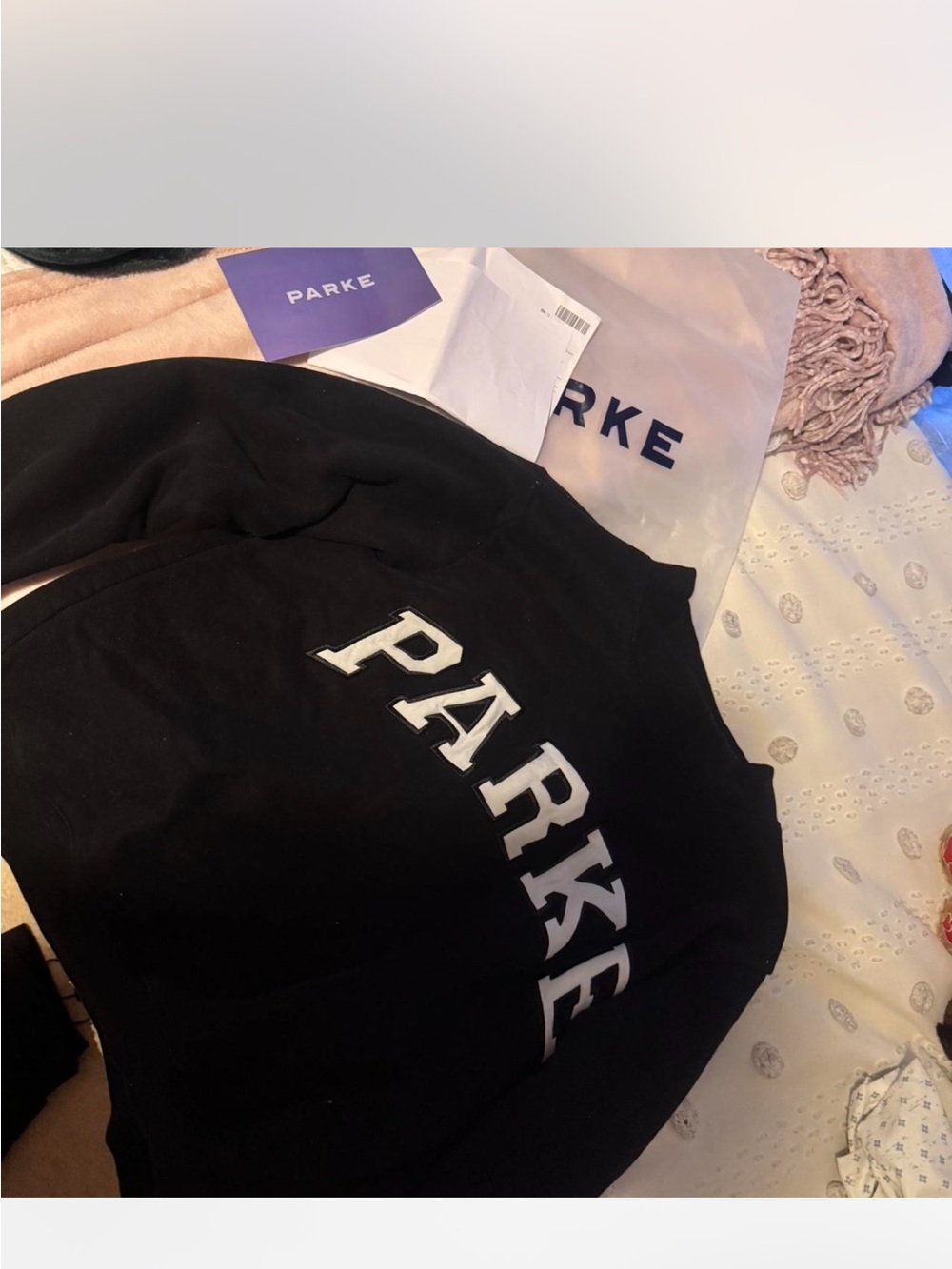 PARKE Women's Black Logo Sweatshirt